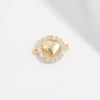 Wholesale Jewelry Silver Inlaid Zirconia Heart Shaped Connector Accessories