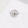 Wholesale Jewelry Silver Inlaid Zirconia Heart Shaped Connector Accessories