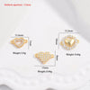 Wholesale Jewelry Silver Inlaid Zirconia Heart Shaped Connector Accessories