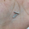 Wholesale Jewelry Silver 925 Inlaid Zirconia Oval Spacer Bead Accessories Simple Style