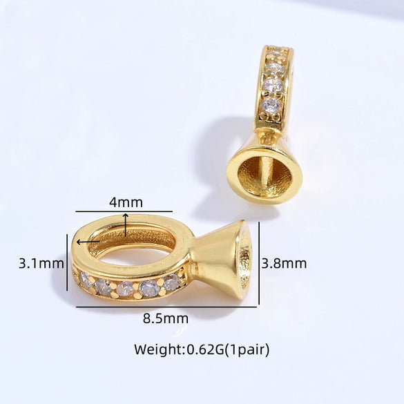 Wholesale Jewelry Silver Leg Buckle Handmade Zirconia Adjustable Clasp For Bracelet And Necklace