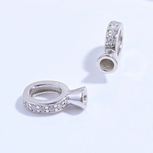 Wholesale Jewelry Silver Leg Buckle Handmade Zirconia Adjustable Clasp For Bracelet And Necklace