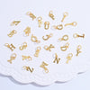 Wholesale Jewelry Silver Minimalist Letter Pendant Electroplated Accessories For Bracelet Necklace Earrings