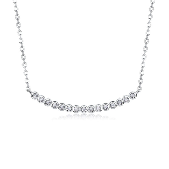 Wholesale Jewelry 925 Silver Moissanite Inlay Geometric Cross Chain Necklace For Women