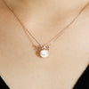 Wholesale Jewelry 925 Silver Natural Freshwater Pearl Geometric Ochain Necklace