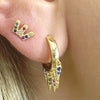 Wholesale Jewelry Silver Needle Copper Crown Style Electroplated Earrings For Couple