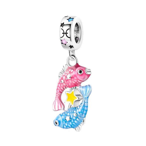 Wholesale Jewelry 925 Silver Plated Copper Magic Luminous Twelve Constellation Pendant