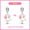 Wholesale Jewelry 925 Silver Plated Copper Magic Luminous Twelve Constellation Pendant