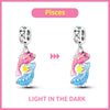 Wholesale Jewelry 925 Silver Plated Copper Magic Luminous Twelve Constellation Pendant