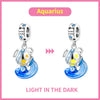 Wholesale Jewelry 925 Silver Plated Copper Magic Luminous Twelve Constellation Pendant