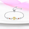 Wholesale Jewelry Silver Plated Electroplated Magic Eye Sunflower Horseshoe Bracelet For Women