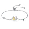 Wholesale Jewelry Silver Plated Electroplated Magic Eye Sunflower Horseshoe Bracelet For Women