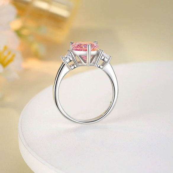 Wholesale Jewelry 925 Silver Set High Carbon Diamond Water Drop Ring Women's Natural Style