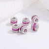 Wholesale Jewelry 925 Silver Set With Zircon Small Waist Pattern Barrel Beads Spacer Beads Pearl Buckle