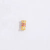 Wholesale Jewelry 925 Silver Set With Zircon Small Waist Pattern Barrel Beads Spacer Beads Pearl Buckle