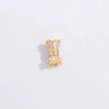 Wholesale Jewelry 925 Silver Set With Zircon Small Waist Pattern Barrel Beads Spacer Beads Pearl Buckle