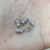 Wholesale Jewelry 925 Silver Set With Zircon Small Waist Pattern Barrel Beads Spacer Beads Pearl Buckle