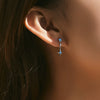 Wholesale Jewelry Silver 925 Shining Star Geometric Pendant Earrings Set With Diamonds For Women