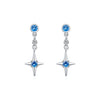 Wholesale Jewelry Silver 925 Shining Star Geometric Pendant Earrings Set With Diamonds For Women