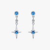 Wholesale Jewelry Silver 925 Shining Star Geometric Pendant Earrings Set With Diamonds For Women