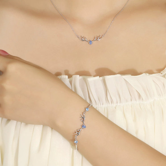 Wholesale Jewelry Silver Small Animal Pattern Electroplated Oshaped Chain Necklace And Bracelet