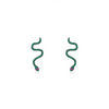 Wholesale Jewelry Silver 925 Snake Microinlay Female Punk Style Earrings