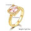 Wholesale Jewelry 925 Silver Square Pink Zircon Pendant Necklace For Women With Electroplating And Cube Sugar Pattern