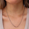 Wholesale Jewelry Silver 925 Sterling Geometric Ball Chain Electroplated Necklace Unisex