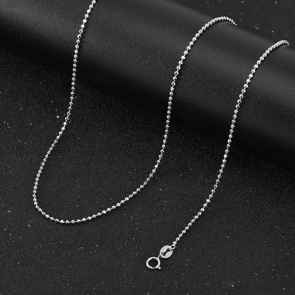 Wholesale Jewelry Silver 925 Sterling Geometric Ball Chain Electroplated Necklace Unisex