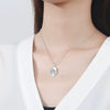 Wholesale Jewelry Silver 925 Sterling Geometric Ball Chain Hip Hop Guardian Angel Pendant Necklace