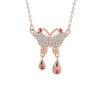 Wholesale Jewelry Silver 925 Sterling Geometric Butterfly Pendant Necklace With Electroplating Treatment