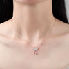 Wholesale Jewelry Silver 925 Sterling Geometric Butterfly Pendant Necklace With Electroplating Treatment