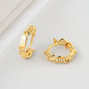 Wholesale Jewelry Silver 925 Sterling Geometric Knot Ear Buckle Earrings Electroplated