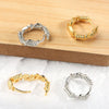 Wholesale Jewelry Silver 925 Sterling Geometric Knot Ear Buckle Earrings Electroplated