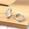 Wholesale Jewelry Silver 925 Sterling Geometric Knot Ear Buckle Earrings Electroplated