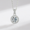 Wholesale Jewelry Silver 925 Sterling Geometric Mixed Gem Inlay Set With Precious Stones Cross Chain Women's Necklace