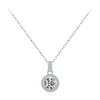 Wholesale Jewelry Silver 925 Sterling Geometric Mixed Gem Inlay Set With Precious Stones Cross Chain Women's Necklace