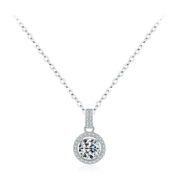 Wholesale Jewelry Silver 925 Sterling Geometric Mixed Gem Inlay Set With Precious Stones Cross Chain Women's Necklace