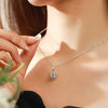 Wholesale Jewelry Silver 925 Sterling Geometric Mixed Gem Inlay Set With Precious Stones Cross Chain Women's Necklace
