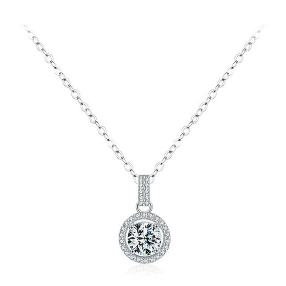Wholesale Jewelry Silver 925 Sterling Geometric Mixed Gem Inlay Set With Precious Stones Cross Chain Women's Necklace