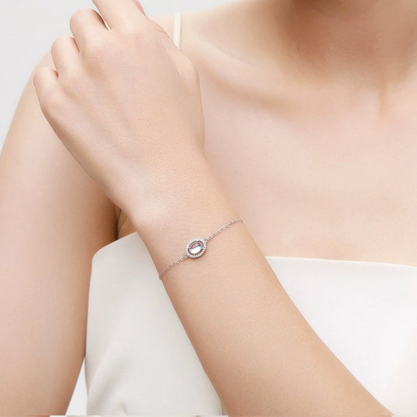 Wholesale Jewelry Silver 925 Sterling Micro Inlay Geometric Style Bracelet For Women