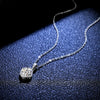 Wholesale Jewelry Silver 925 Sterling Pendant Moissanite Four Claw Square Bag Style Leaves Water Wave Chain Necklace For Women