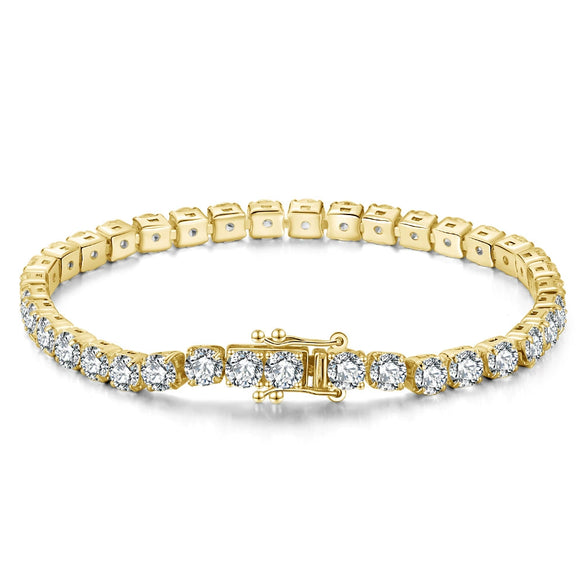 Wholesale Jewelry Silver 925 Sterling Silver Bracelet With Zircon Diamonds Geometric Style Electroplated
