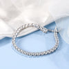 Wholesale Jewelry Silver 925 Sterling Silver Bracelet With Zircon Diamonds Geometric Style Electroplated