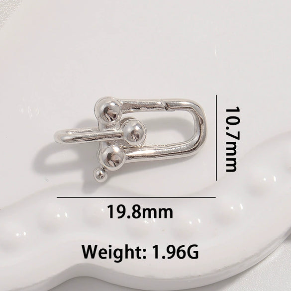 Wholesale Jewelry Silver 925 Sterling Silver Ushaped Horseshoe Spring Buckle Electroplated Bracelet Necklace