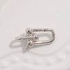 Wholesale Jewelry Silver 925 Sterling Silver Ushaped Horseshoe Spring Buckle Electroplated Bracelet Necklace