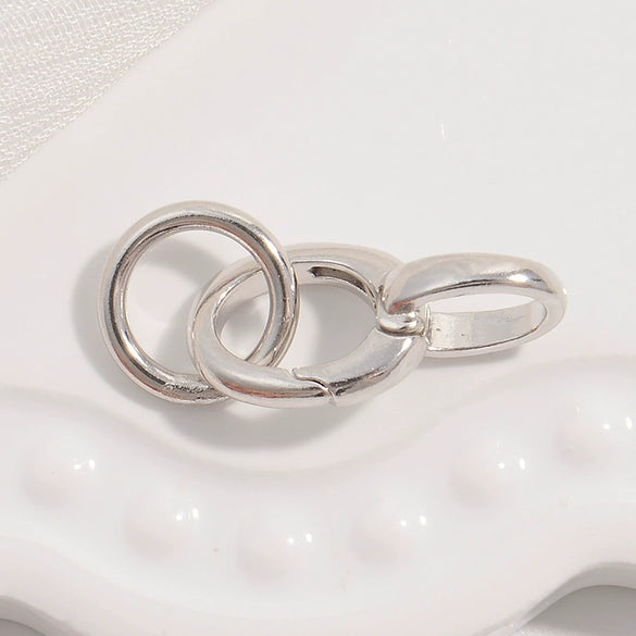 Wholesale Jewelry Silver 925 Sterling Silver Ushaped Horseshoe Spring Buckle Electroplated Bracelet Necklace