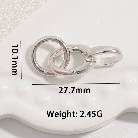 Wholesale Jewelry Silver 925 Sterling Silver Ushaped Horseshoe Spring Buckle Electroplated Bracelet Necklace