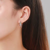 Wholesale Jewelry Silver 925 Zircon Inlay Geometric Earrings For Women