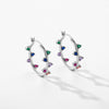 Wholesale Jewelry Silver 925 Zircon Inlay Geometric Earrings For Women